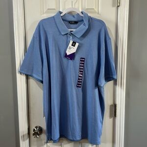 NWT Men’s Pique Knit Polo SX 2XL. Blue